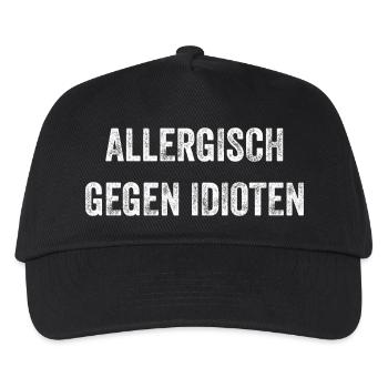 Allergisch Gegen Idioten - Kinder Basecap - Schwarz - Vorne