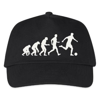 Évolution du football Développement du footballeur en silhouette - Casquette de baseball Enfant - noir - Devant