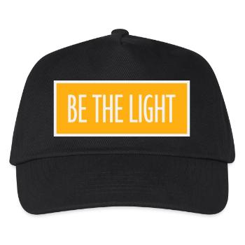 Be The Light Motivational Positivity Saying Logo - Kids’ Baseball Cap - black - Front