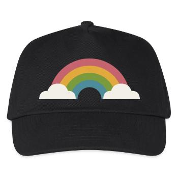 Rainbow and clouds - Kids’ Baseball Cap - black - Front