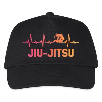 Jiu Jitsu Herzschlag T-Shirt Jiu-Jitsu - Kinder Basecap - Schwarz - Vorne