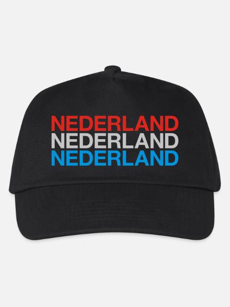 NIEDERLANDE Nederland Netherlands Holland - Kinder Basecap - Schwarz
