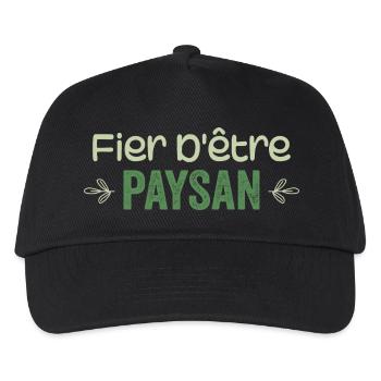Proud to be a farmer - Kids’ Baseball Cap - black - Front