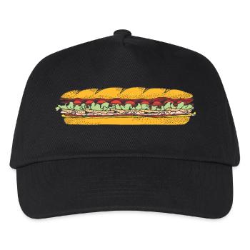 sandwich toast toaster breakfast breakfast25 - Kids’ Baseball Cap - black - Front