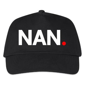 NAN. | Minimalistischer humoristischer Ausdruck - Kinder Basecap - Schwarz - Vorne