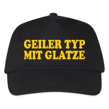 guy with bald head - Kids’ Baseball Cap - black - Front