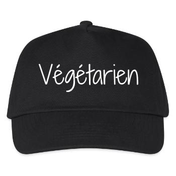 Vegetarier - Kinder Basecap - Schwarz - Vorne