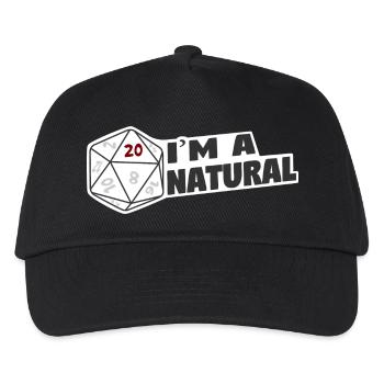 "Ich bin ein Naturtalent 20" - Kinder Basecap - Schwarz - Vorne
