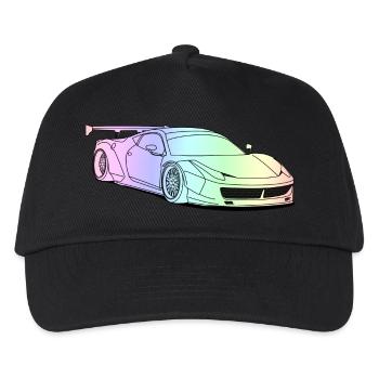 custom car colourful - Casquette de baseball Enfant - noir - Devant