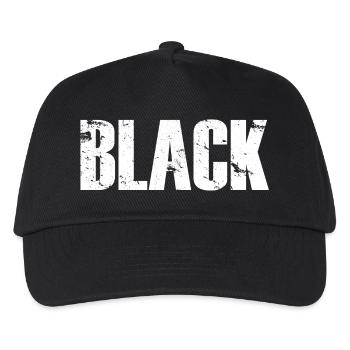 NOIR lettrage vintage en blanc - Casquette de baseball Enfant - noir - Devant