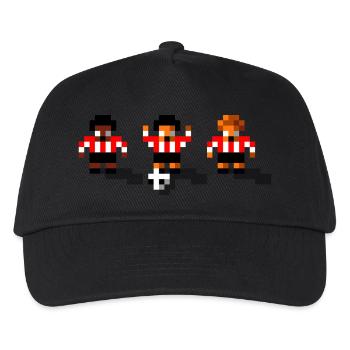 Soccer Red and - Kids’ Baseball Cap - black - Front