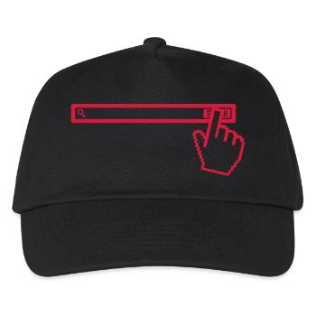 add text search bar pointer - Kids’ Baseball Cap - black - Front