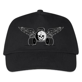 hantel - Kinder Basecap - Schwarz - Vorne