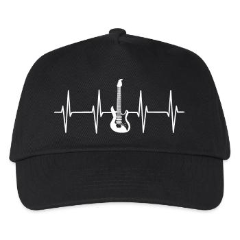 Guitar heartbeat - Kids’ Baseball Cap - black - Front
