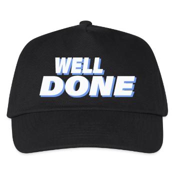 WELL DONE - Kinder Basecap - Schwarz - Vorne
