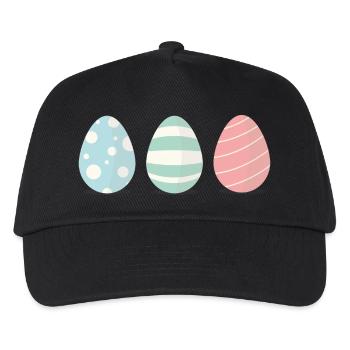 Drei Ostereier - Kinder Basecap - Schwarz - Vorne