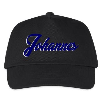 Name Johannes Personalisierung - Kinder Basecap - Schwarz - Vorne