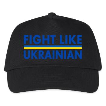 Fight like ukrainian - Kids’ Baseball Cap - black - Front