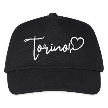 Torino Herzschlag Turin Italien - Kinder Basecap - Schwarz - Vorne