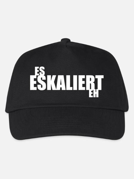 Es eskaliert eh - Kinder Basecap - Schwarz