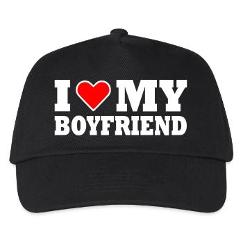 I love my boyfriend - Kinder Basecap - Schwarz - Vorne