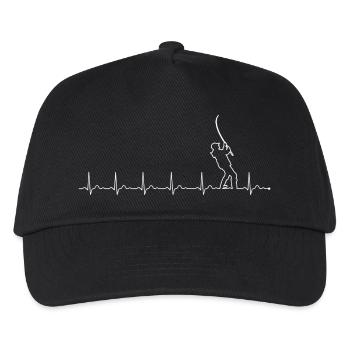 Heartbeat Archer Line Art - Kids’ Baseball Cap - black - Front
