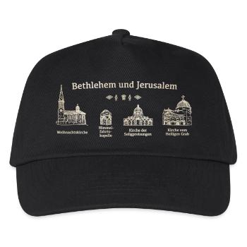 Bethlehem, Jerusalem, heilige Orte. Grabeskirche - Kinder Basecap - Schwarz - Vorne