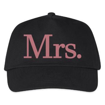 Mrs. Matching Paar Verlobung Hochzeit Flitterwochen - Kinder Basecap - Schwarz - Vorne
