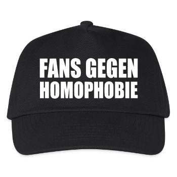 fans gegen homophobie - Kinder Basecap - Schwarz - Vorne