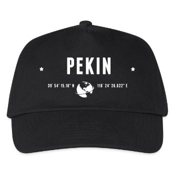 Beijing Stylized Geographical Coordinates - Kids’ Baseball Cap - black - Front
