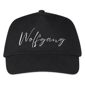 Wolfgang Name T-Shirt Geschenk Für Männer - Kinder Basecap - Schwarz - Vorne