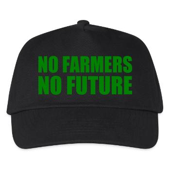 No farmers no future - Kinder Basecap - Schwarz - Vorne