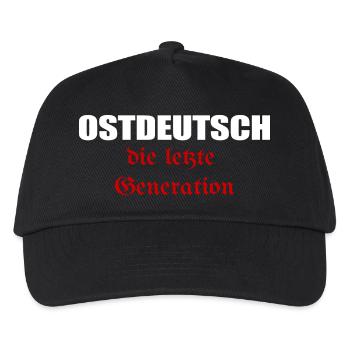 Ostdeutsch die letzte Generation - Kinder Basecap - Schwarz - Vorne
