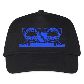 DJ 2 Mixer Cats Team Vinyle Enregistrement Soirée Crew - Casquette de baseball Enfant - noir - Devant