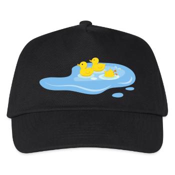 Enten in einem Teich - Kinder Basecap - Schwarz - Vorne