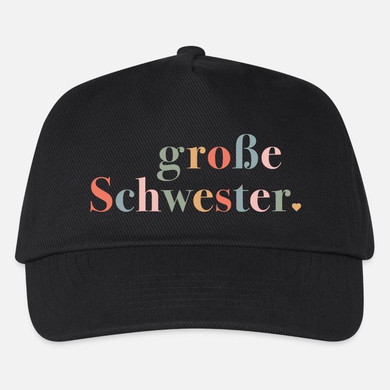 Große Schwester - Geschenk zur Geburt für Mädchen - Kinder Basecap - Schwarz