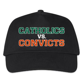 Catholics Vs. Convicts Vintage 1988 Football Gift - Kids’ Baseball Cap - black - Front
