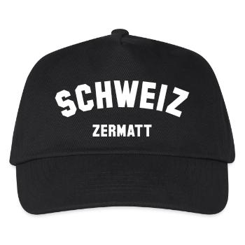 ZERMATT Schweiz Switzerland - Kinder Basecap - Schwarz - Vorne