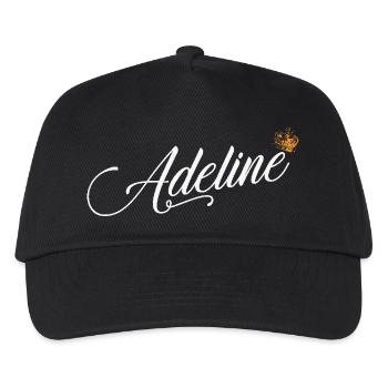 Adeline Name für Frauen Kinder Kleinkinder - Adeline - Kinder Basecap - Schwarz - Vorne