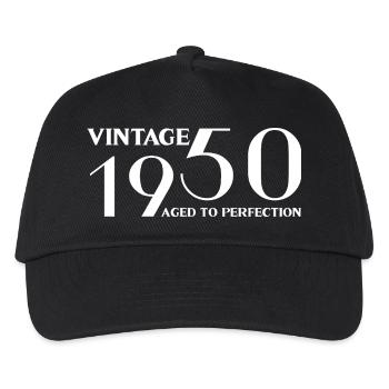 Jahrgang 1950 bis zur Perfektion gereift - Kinder Basecap - Schwarz - Vorne