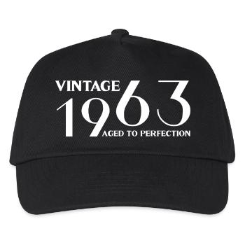 Vintage 1963 aged to perfection - Casquette de baseball Enfant - noir - Devant
