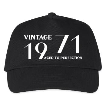 Vintage 1971 aged to perfection - Casquette de baseball Enfant - noir - Devant