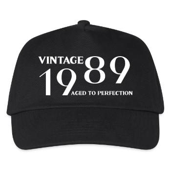 Vintage 1989 aged to perfection - Casquette de baseball Enfant - noir - Devant