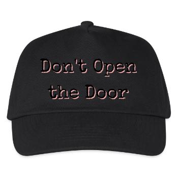 Don't Open the Door - Spooky Horror Lettering - Kids’ Baseball Cap - black - Front