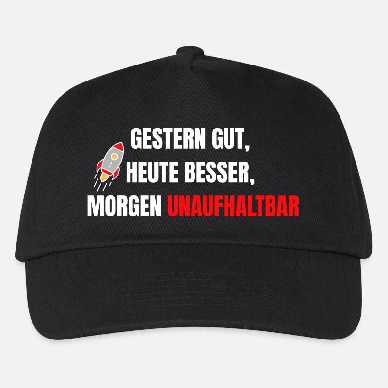 Gestern gut heute besser morgen unaufhaltbar - Kinder Basecap - Schwarz