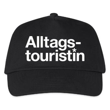 GODNEWS Everyday Tourist »Logo« (white) - Kids’ Baseball Cap - black - Front