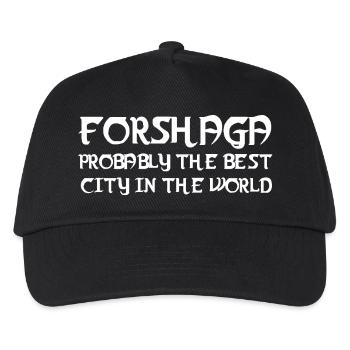 Forshaga – Beste Stadt der Welt - Kinder Basecap - Schwarz - Vorne