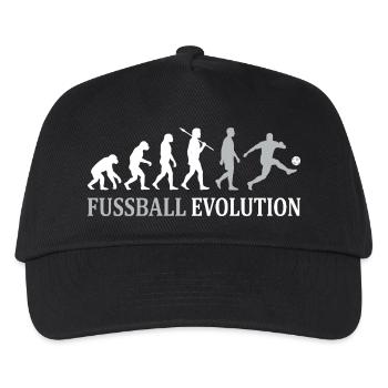 Fußball Evolution – Vom Affen zum Kicker - Kinder Basecap - Schwarz - Vorne