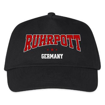 Ruhrpott Lettering – Germany Urban College Style - Kids’ Baseball Cap - black - Front