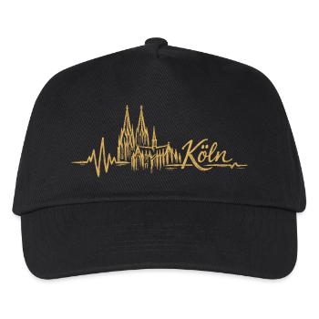 Cologne Skyline Heartbeat Cologne Cathedral I love Cologne - Kids’ Baseball Cap - black - Front